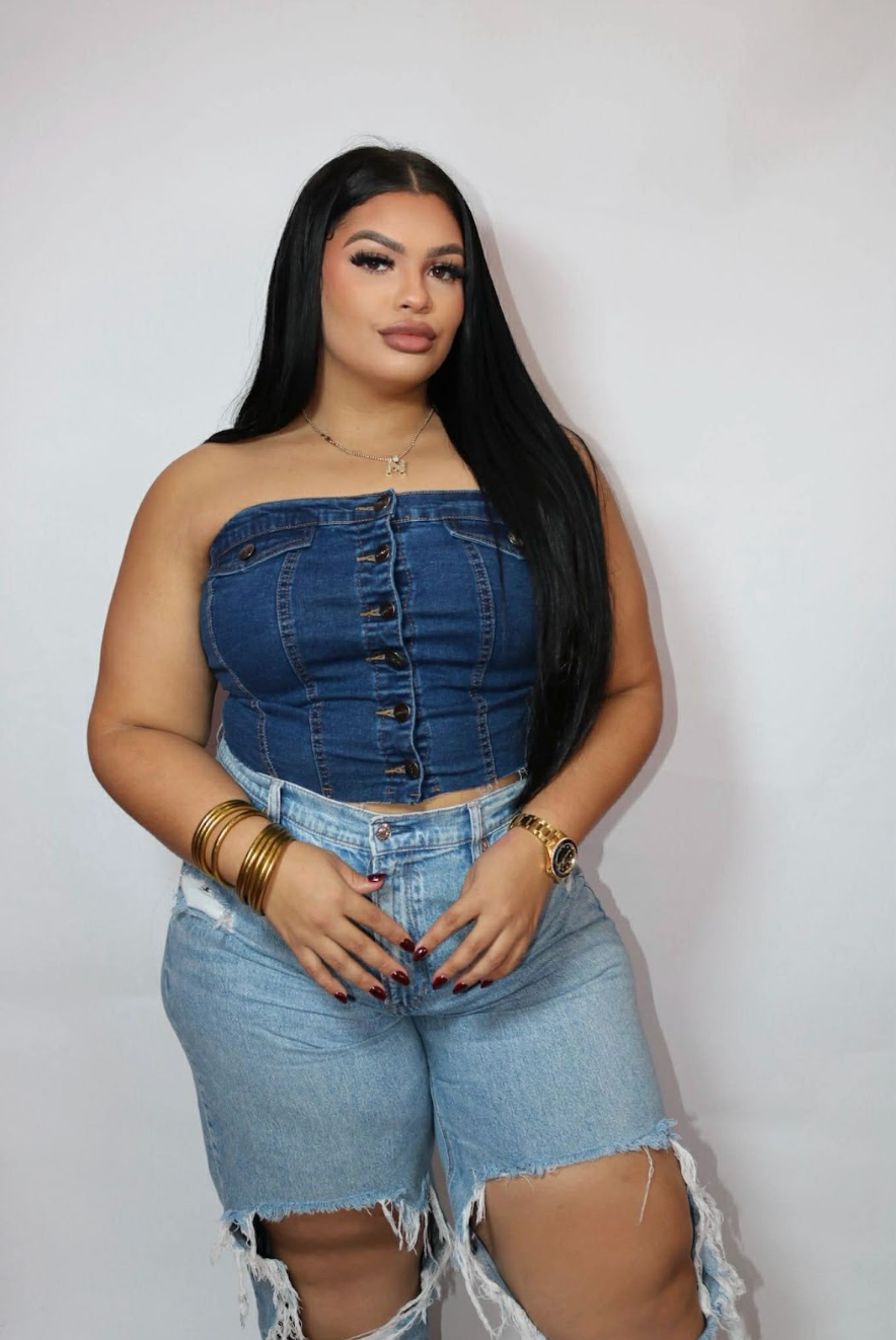 ❤️‍🔥 Denim Glow CURVY Top